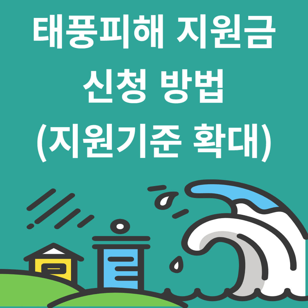 태풍 피해 지원금(재난지원금) 신청 방법