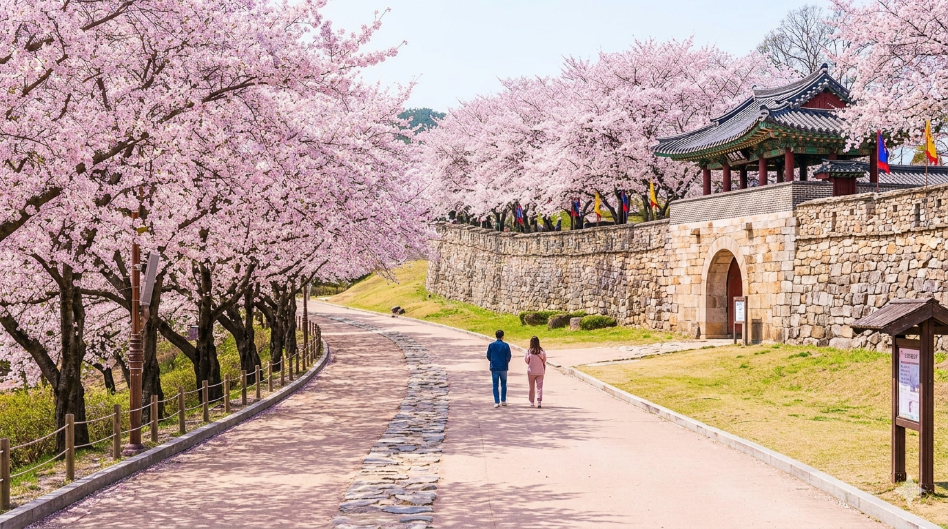 AI로 만든 벚꽃길 이미지
