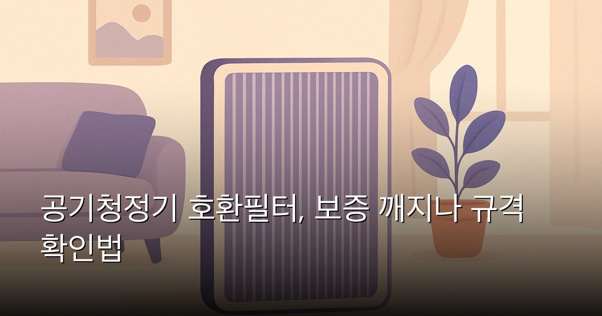 공기청정기 호환필터, 보증 깨지나 규격 확인법