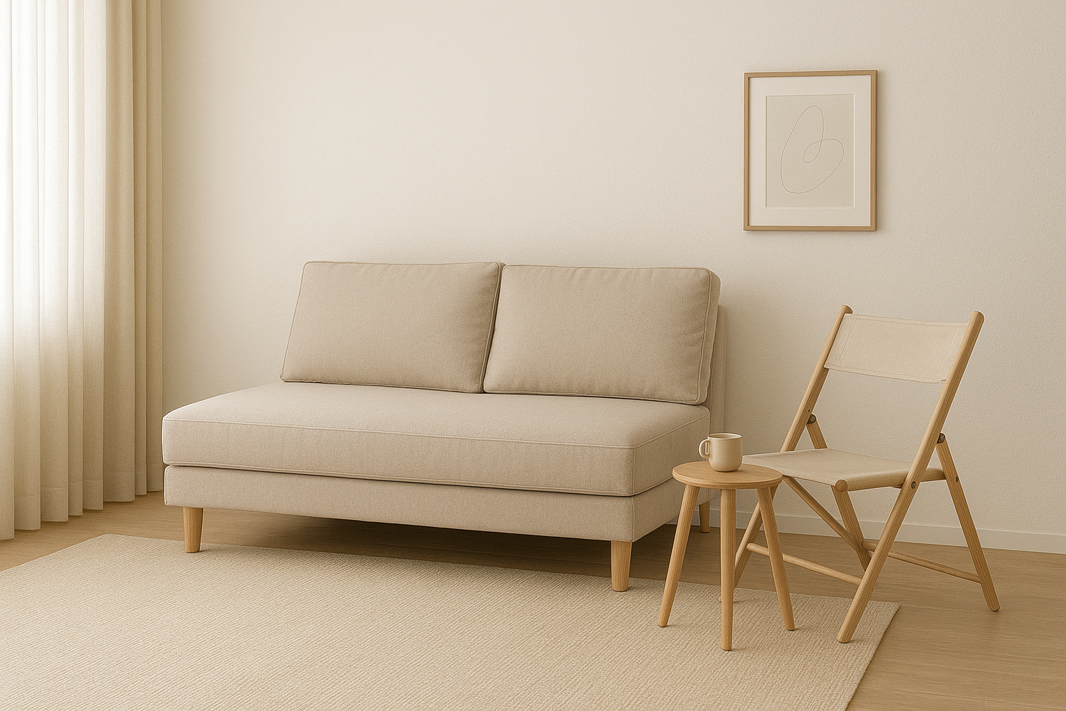 소파베드와 접이식 의자