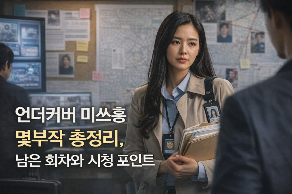 언더커버 미쓰홍 총 몇부작? 남은 회차 한눈에 정리