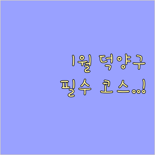 1월 고양시 덕양구 가볼만한곳 TOP..