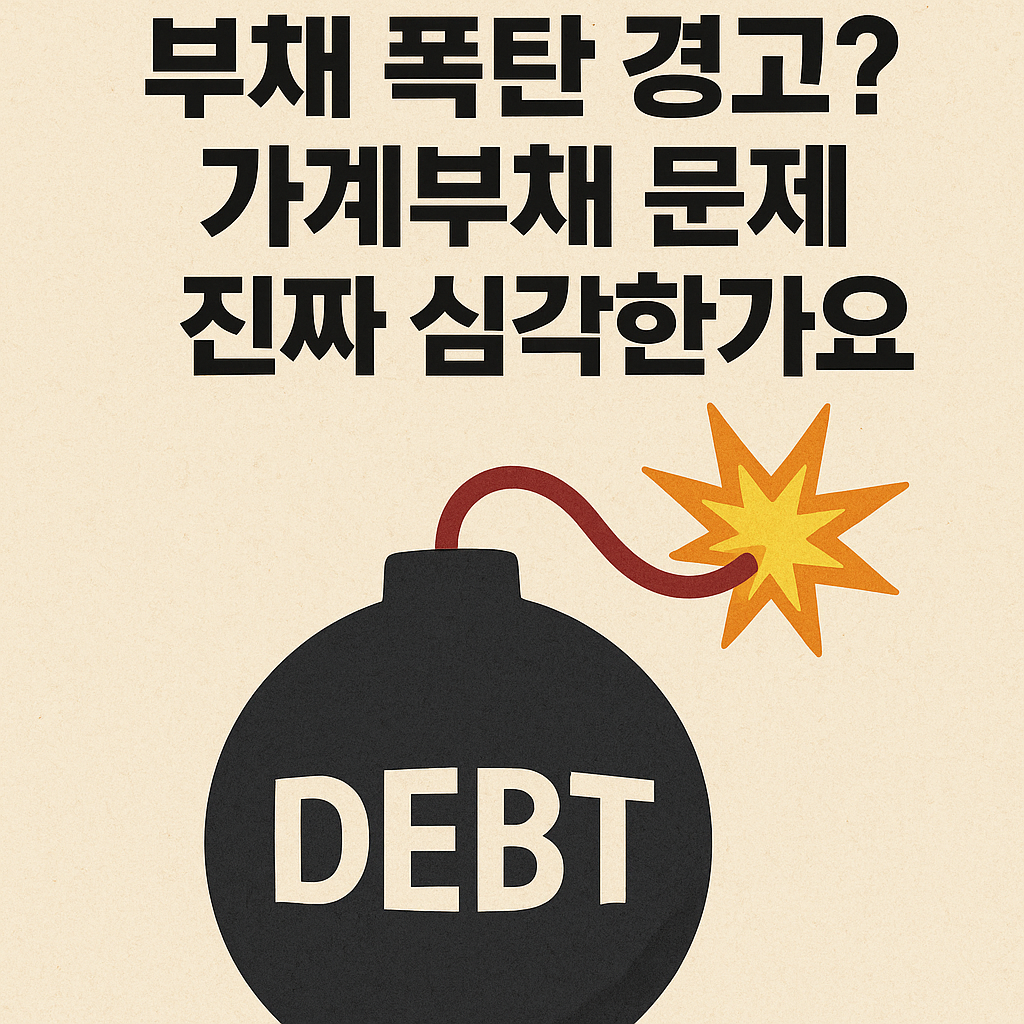 부채 폭탄 경고? 가계부채 문제 진짜 심각한가요?