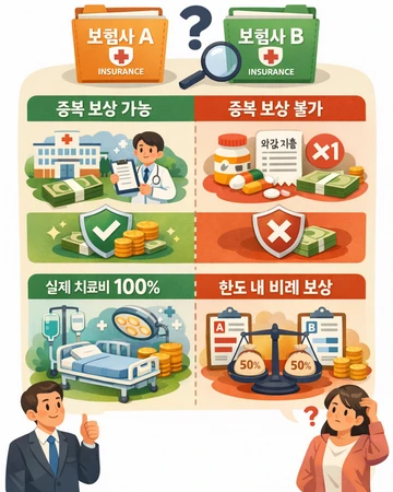 실손보험 중복가입 구조와 보상 방식 흐름도12