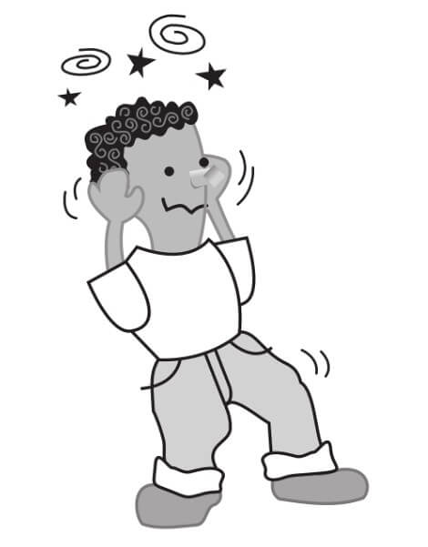 어지러움증을 느끼는 남성