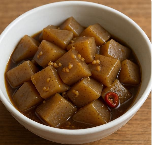 곤약 조림 &ndash; 집에서 직접 만든 곤약으로 조리한 절약식