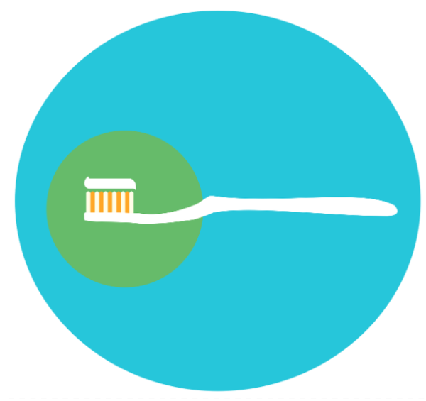 신부를 위한 전용 칫솔 일러스트, 일반 칫솔과의 차이를 설명하는 건강 정보 콘텐츠 이미지