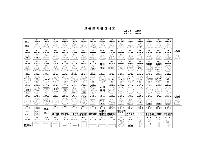 교통표지판 상세도