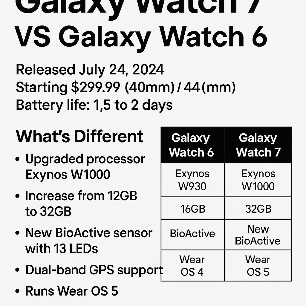갤럭시 워치 6 7 비교