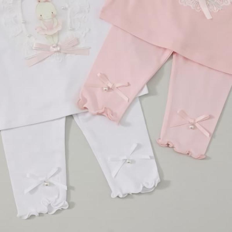 여아 유아 아동 여름 진주 리본 레깅스 팬츠