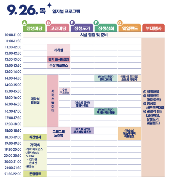 2024 울산고래축제 프로그램 9월 26일