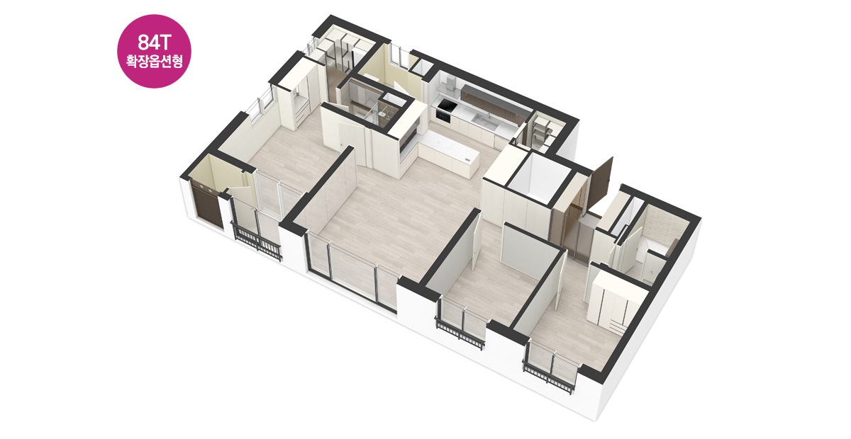 판교테크노밸리 중흥S-클래스 평면도 84T