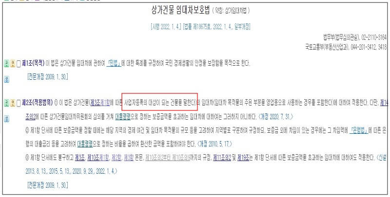 상가건물임대차보호법 제2조_적용범위