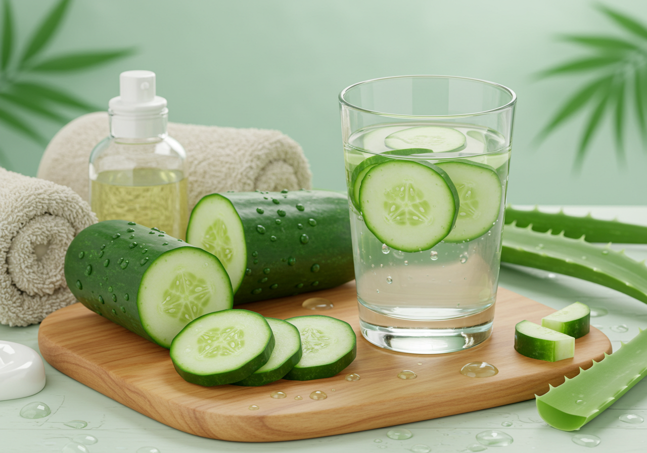 피부 진정과 수분 보충에 탁월한 오이 효능 7가지