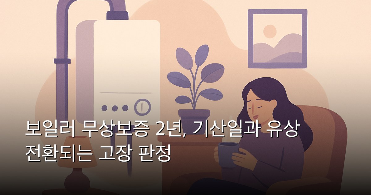 보일러 무상보증 2년, 기산일과 유상 전환되는 고장 판정