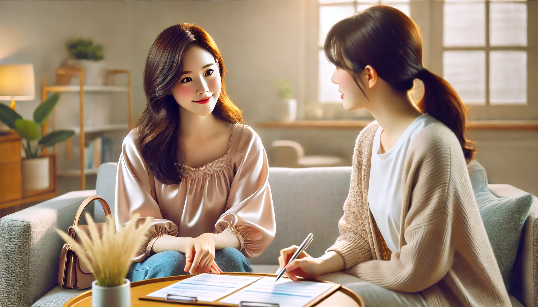다세대·다가구주택 건설자금 대출 상담하는 이미지