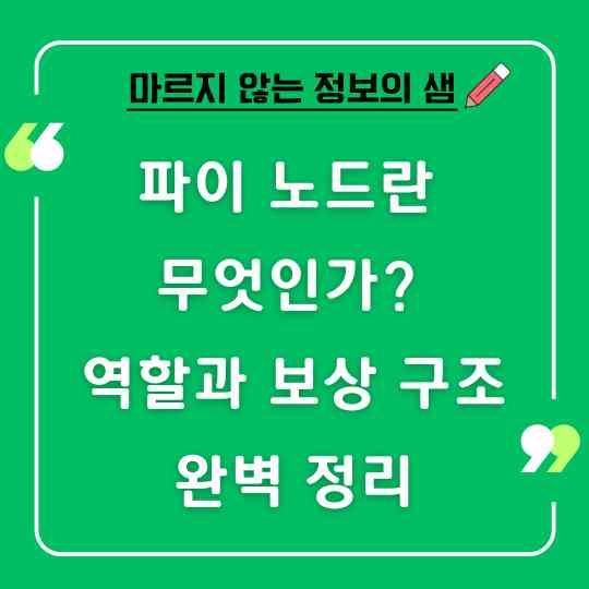 파이 노드란 무엇인가? 역할과 보상 구조 완벽 정리