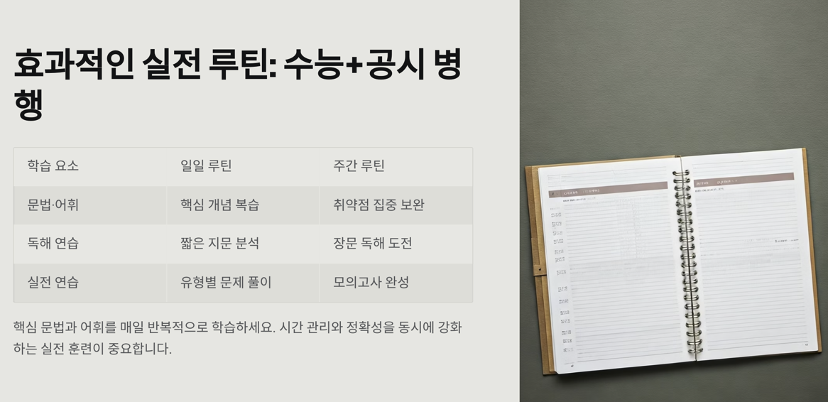 실전 루틴 공시 병행