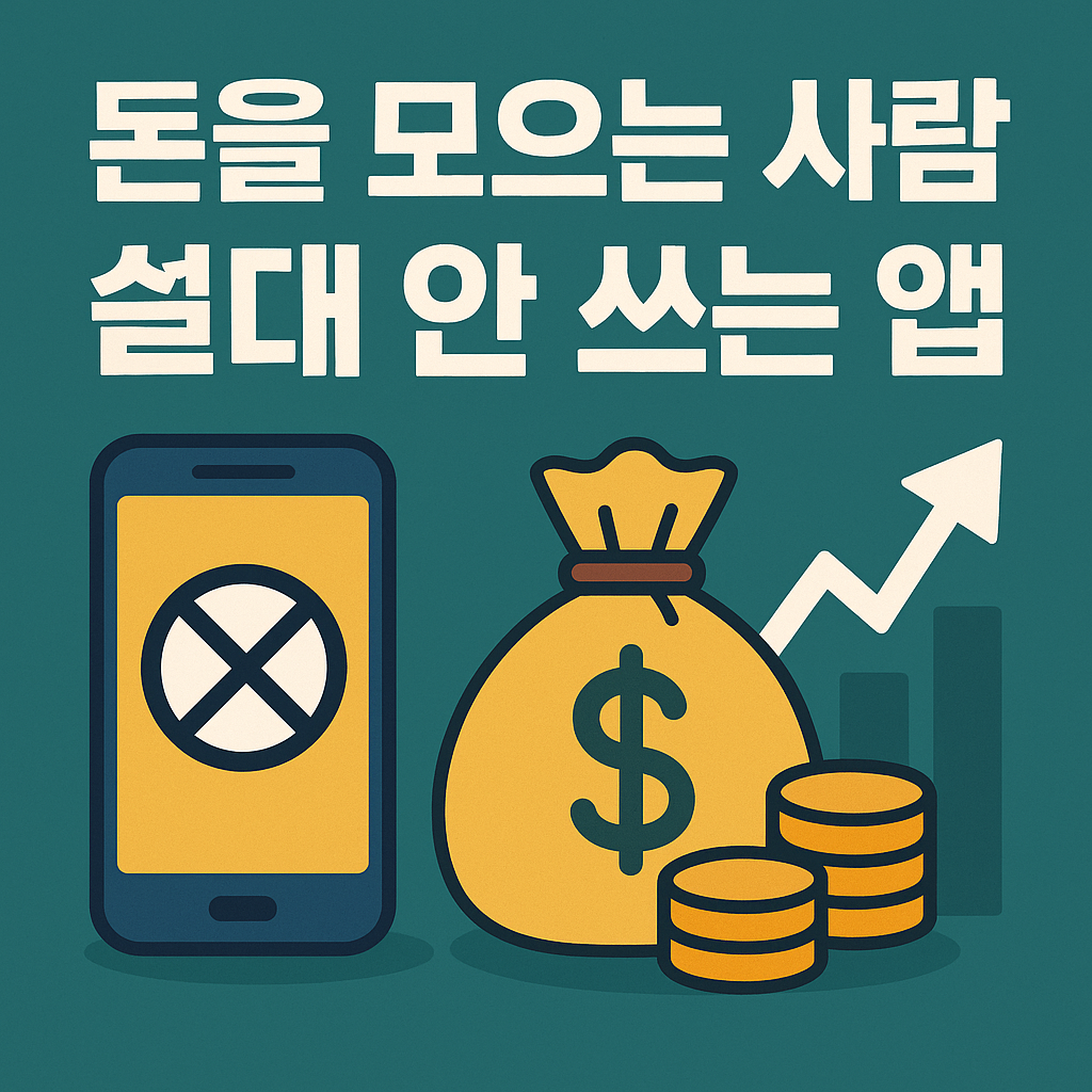 돈을 모으는 사람이 절대 안 쓰는 앱 5가지