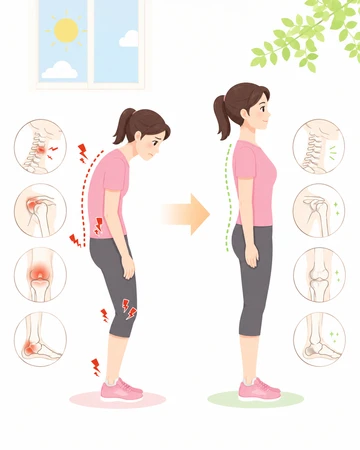 자세 습관에 따른 관절 부담 변화1