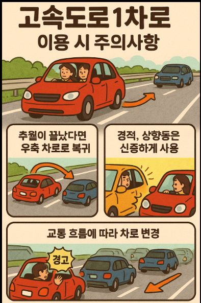 고속도로1차선은 &quot;추월차로&quot; 홍보 이미지