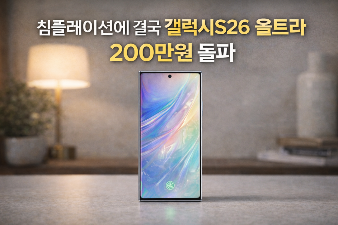 갤럭시S26 울트라 가격 200만원 돌파, 칩플레이션 충격