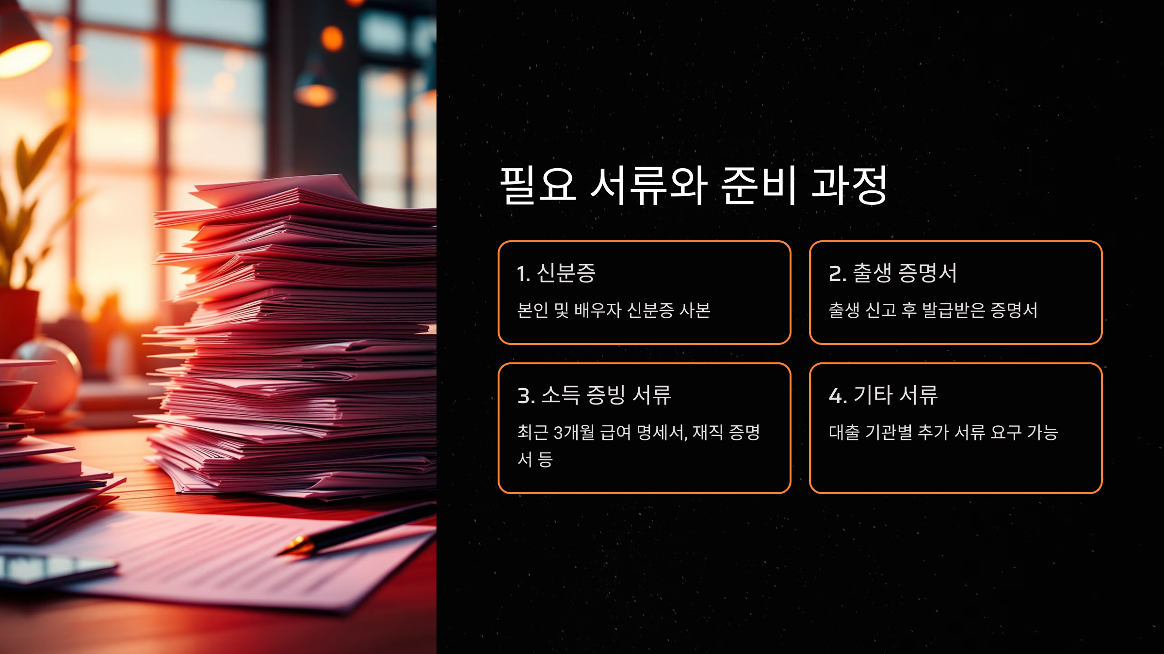 필요 서류와 준비 과정