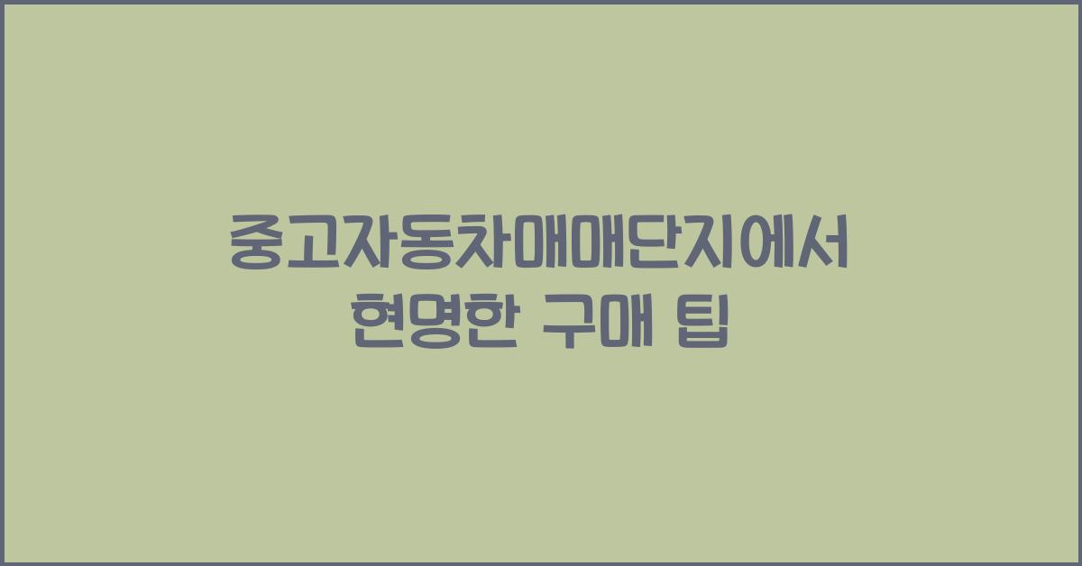 중고자동차매매단지