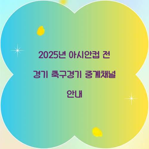 축구경기 중계채널