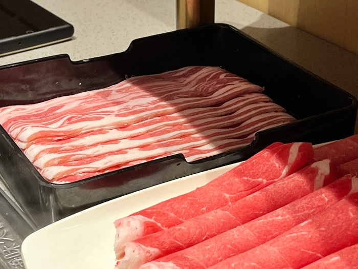 주문한 고기류 양갈비