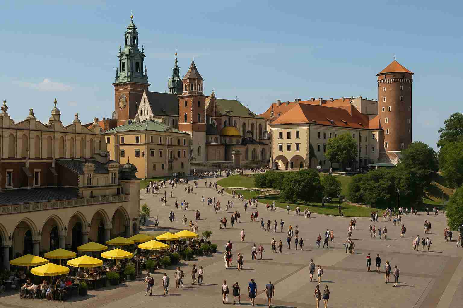 폴란드 크라쿠프 중세 유럽의 고풍스러운 감성