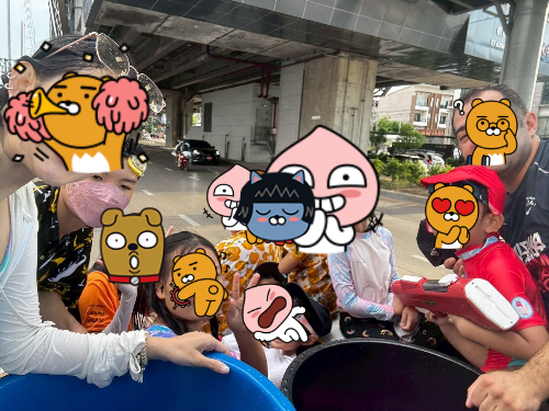 물 총 싸움 하러 가는중