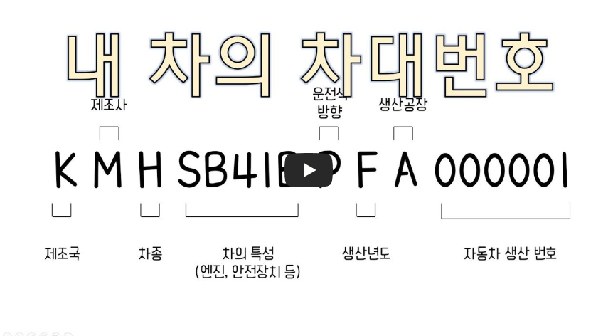 차대번호 보는 방법 영상
