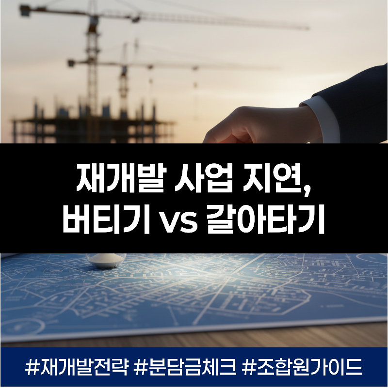 재개발 사업 지연, 계속 버틸까 갈아탈까? - 조합원을 위한 현명한 판단 가이드