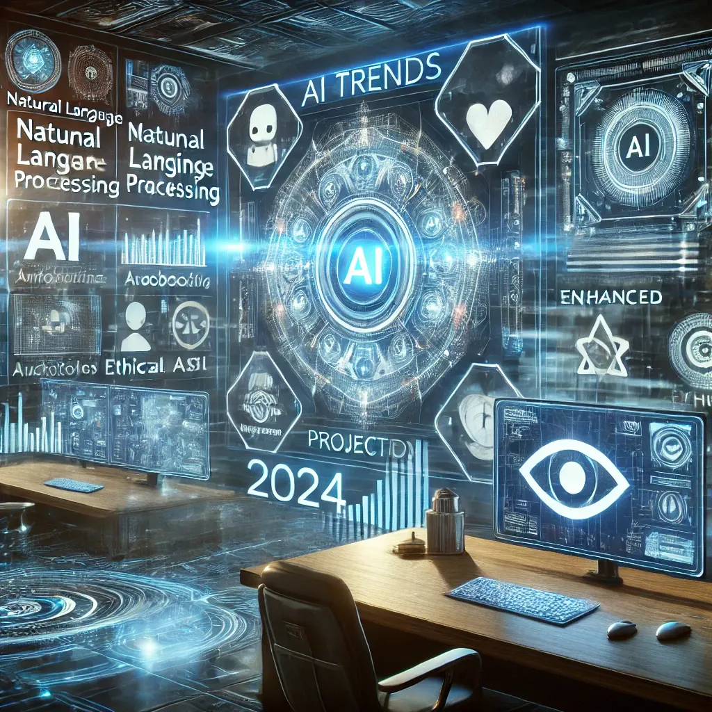 🤖 2024년 인공지능 트렌드와 기술 발전 방향 시각적 이미지