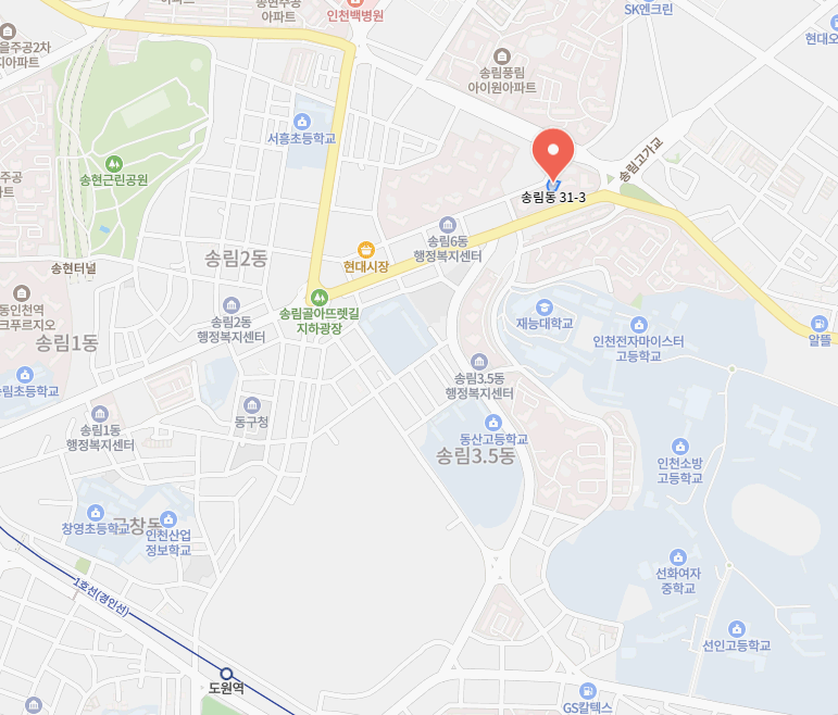 리아츠 더 인천 지도