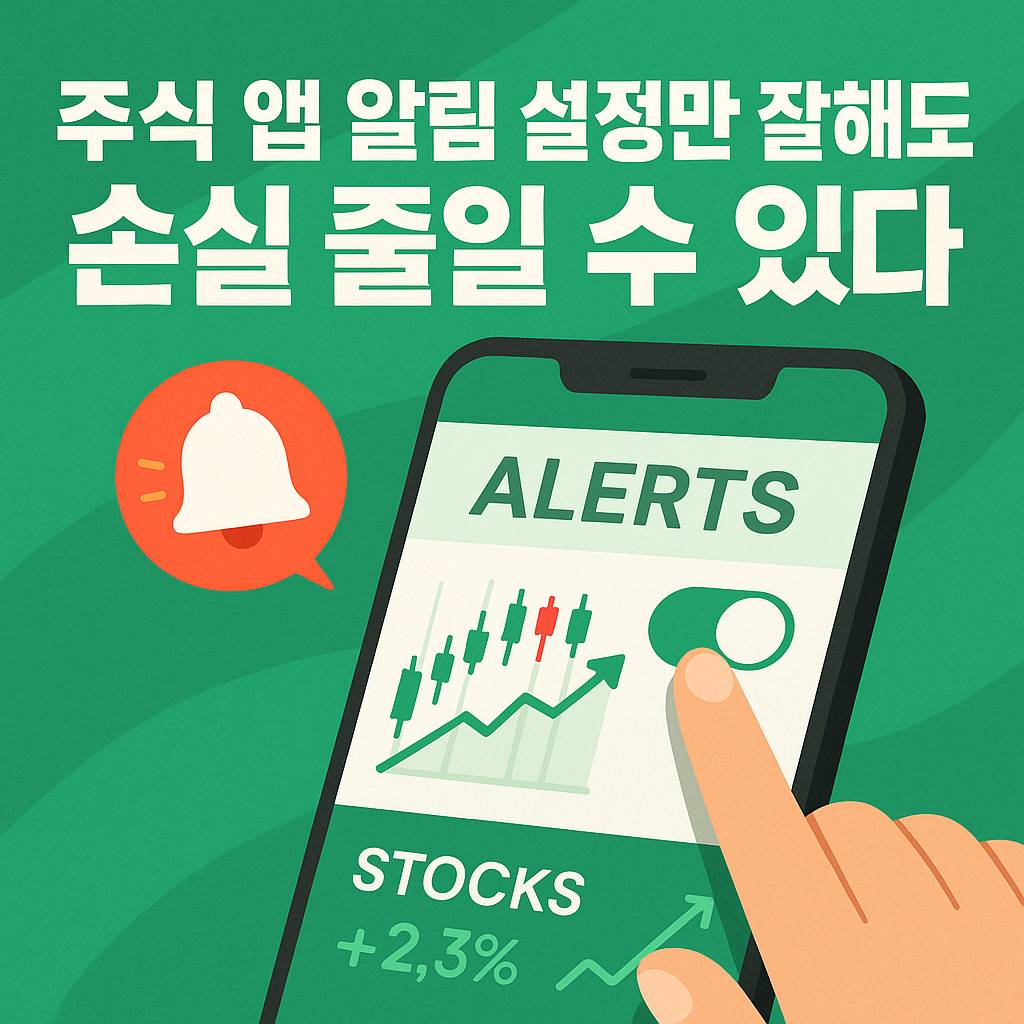 주식 앱 알림 설정만 잘해도 손실 줄일 수 있다