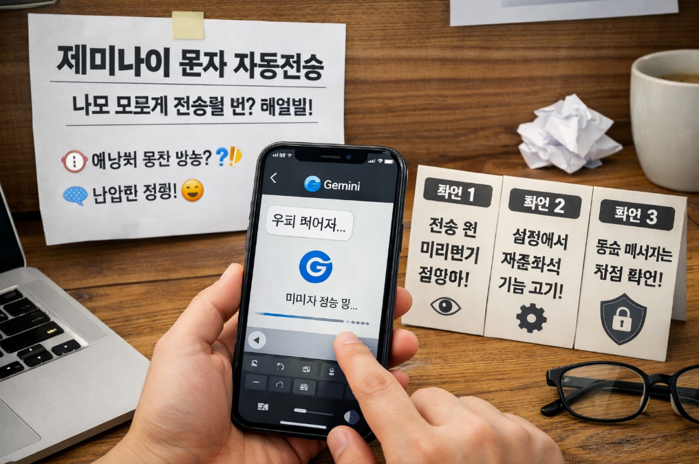 제미나이 문자 자동전송 막는 법 (3분 해결)
