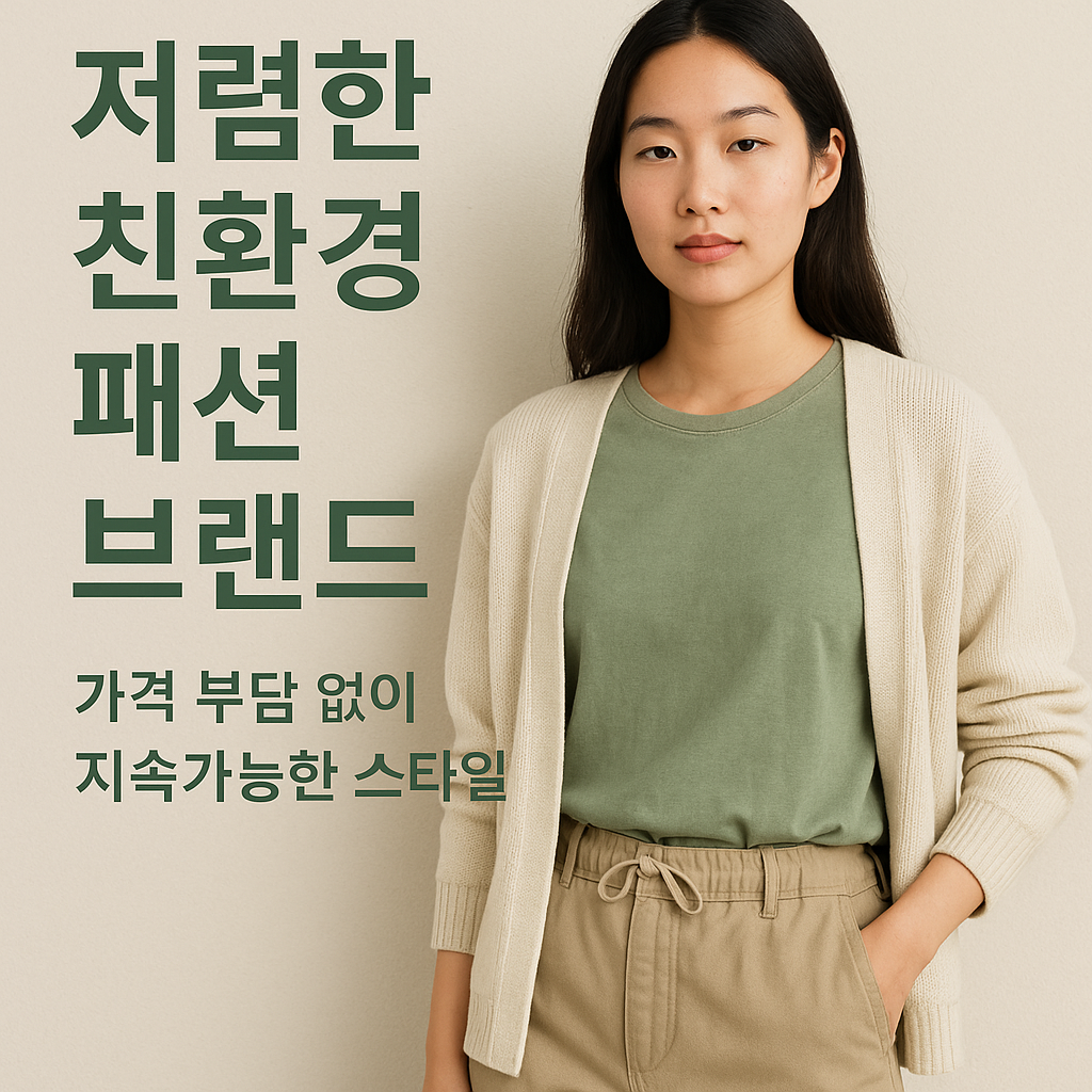 저렴한 친환경 패션 브랜드
