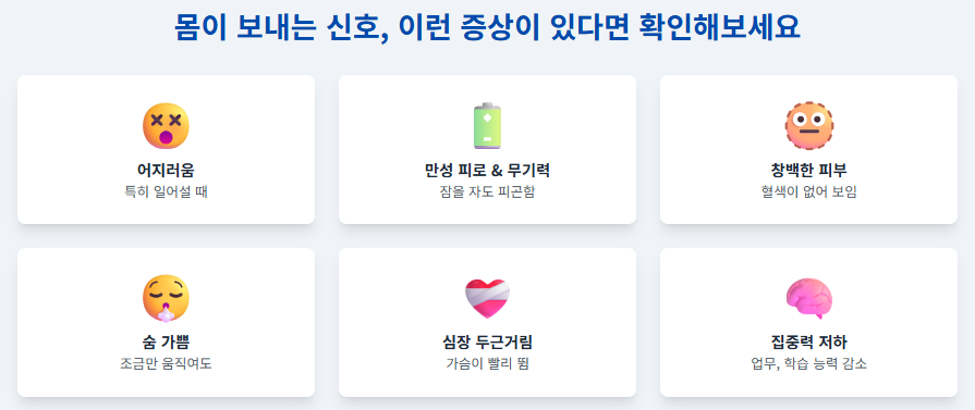 잦은 피로와 어지러움, 혹시 빈혈 아닐까? 빈혈 원인 증상 철분 보충 음식 추천!