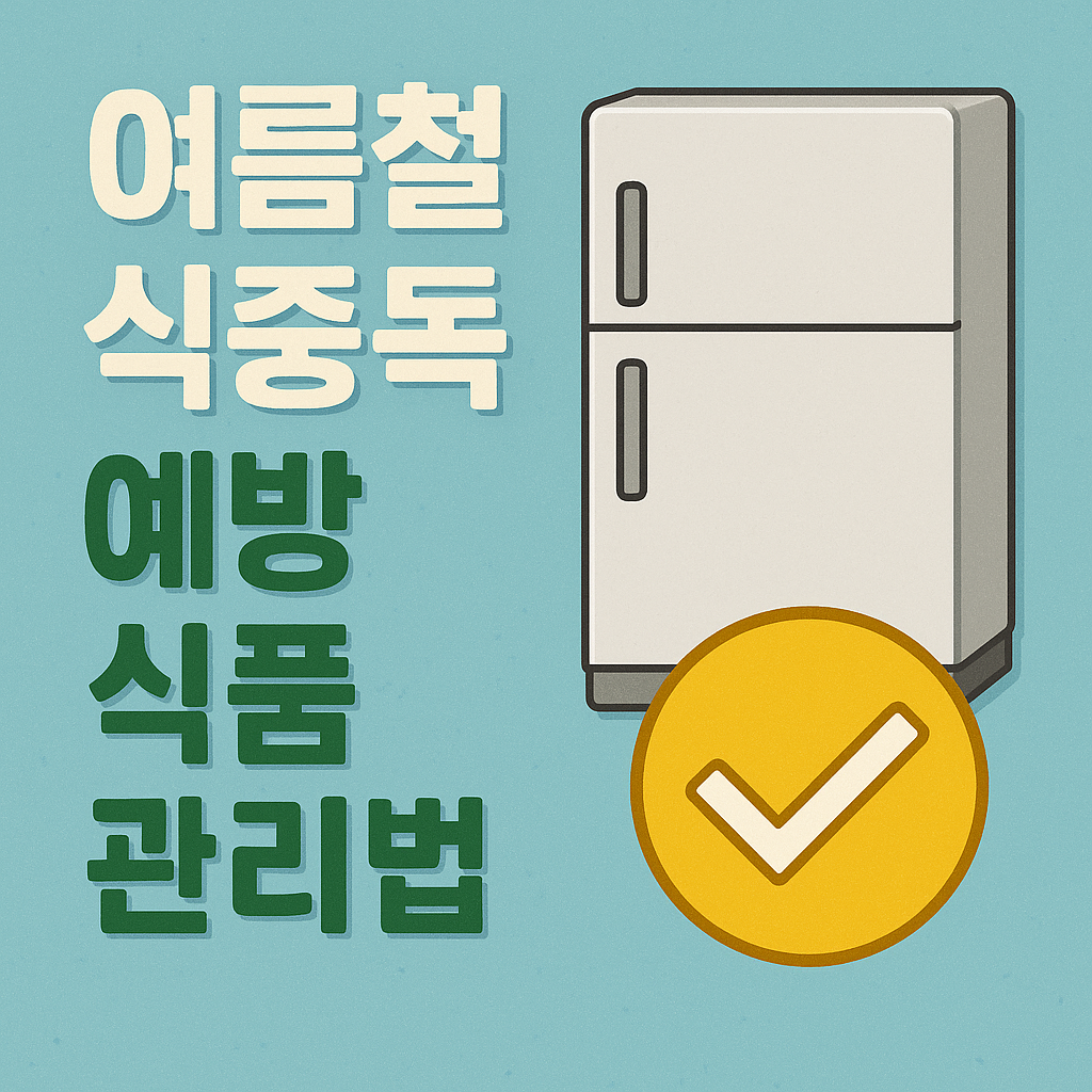 여름철 식중독 예방 식품 관리법