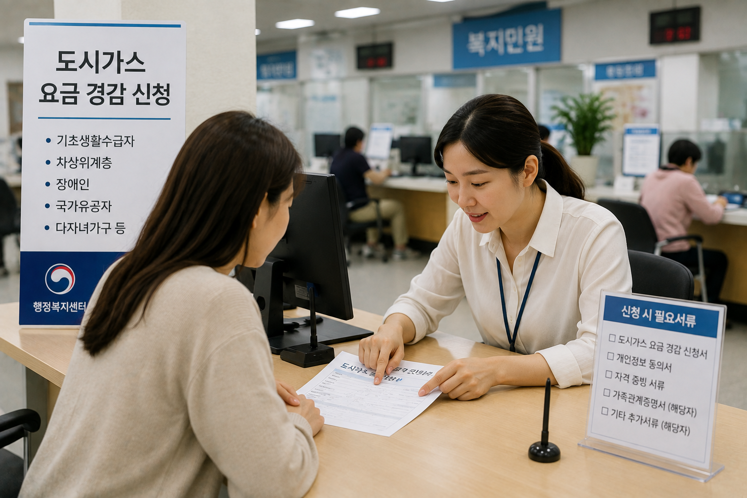 도시가스 요금 감면 상담 창구