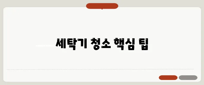 세탁기청소 후기 바로 적용 가능한 정보