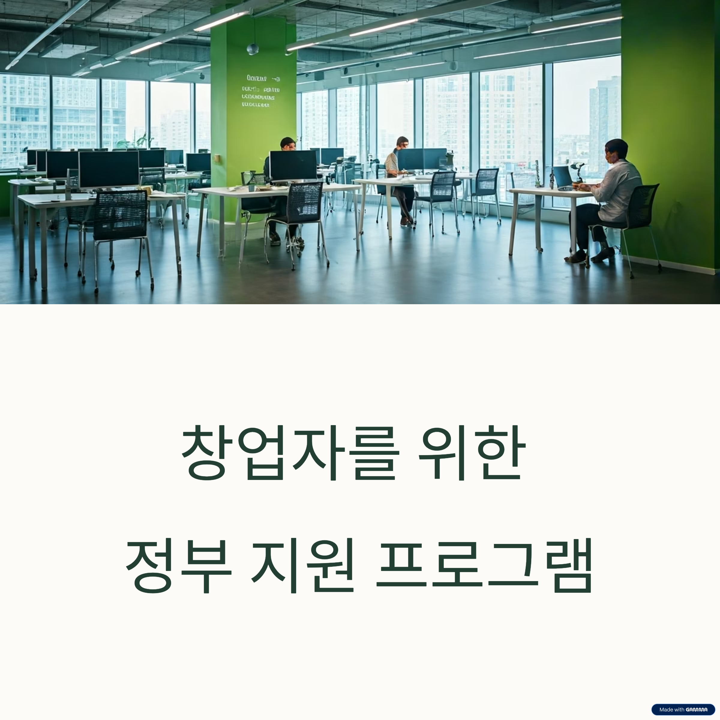 창업자를 위한 정부 지원 프로그램