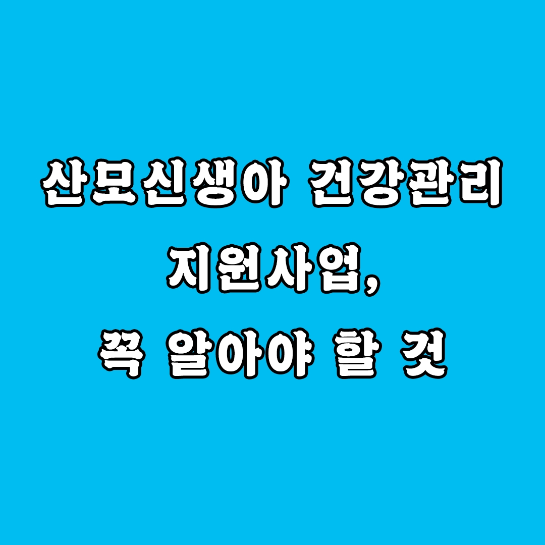 산모신생아 건강관리