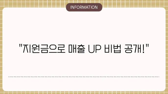 캐시노트 소상공인 짆원금 활용 방법