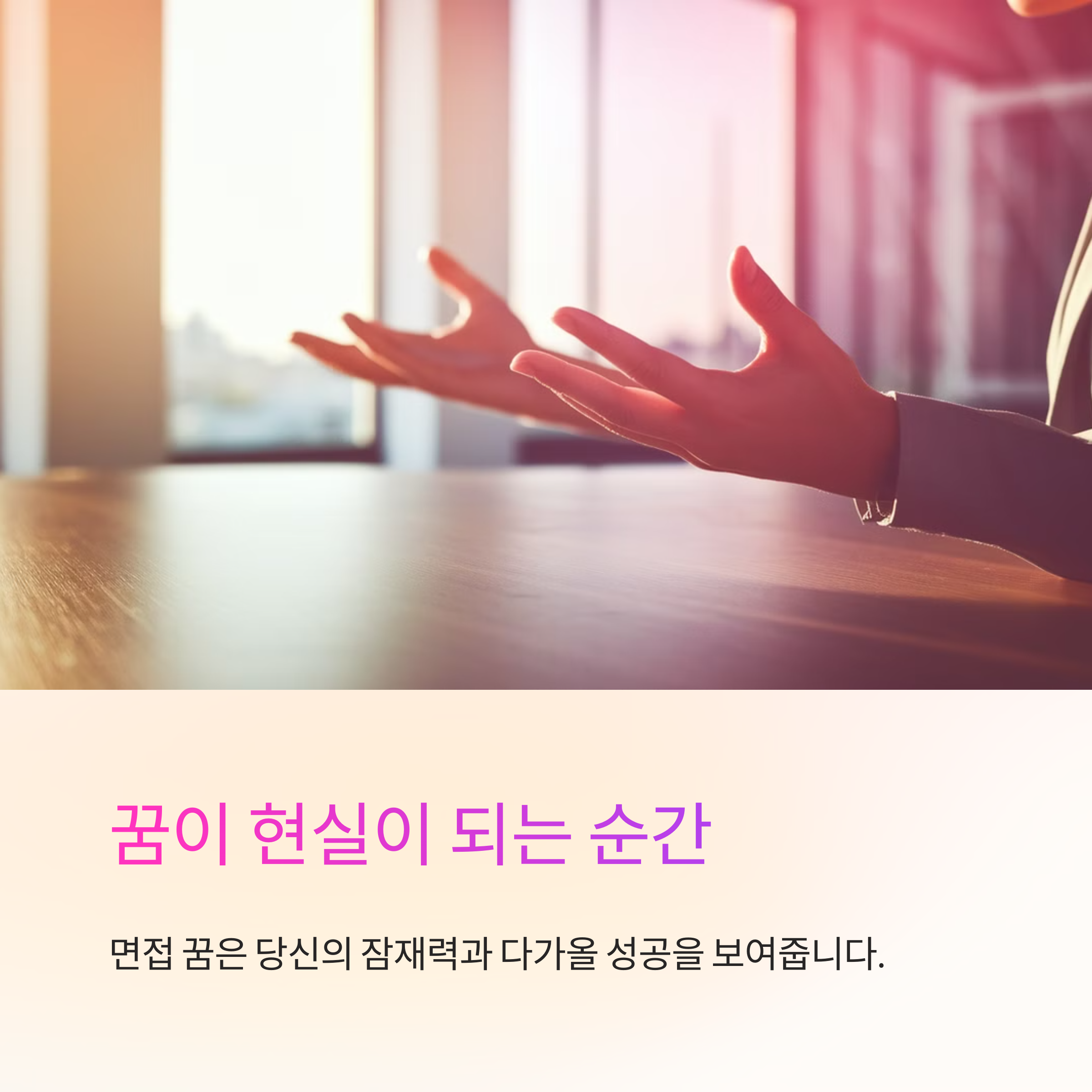 면접을 성공적으로 마치는 꿈