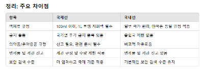 국내선 항공 여행 준비물