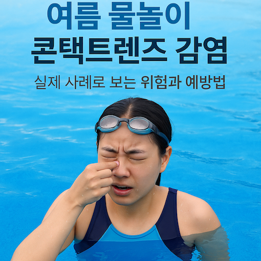 콘택트 렌즈를 끼고 수영의 위험성