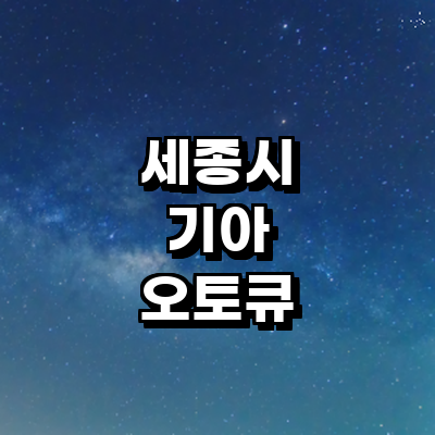 세종시 기아 오토큐
